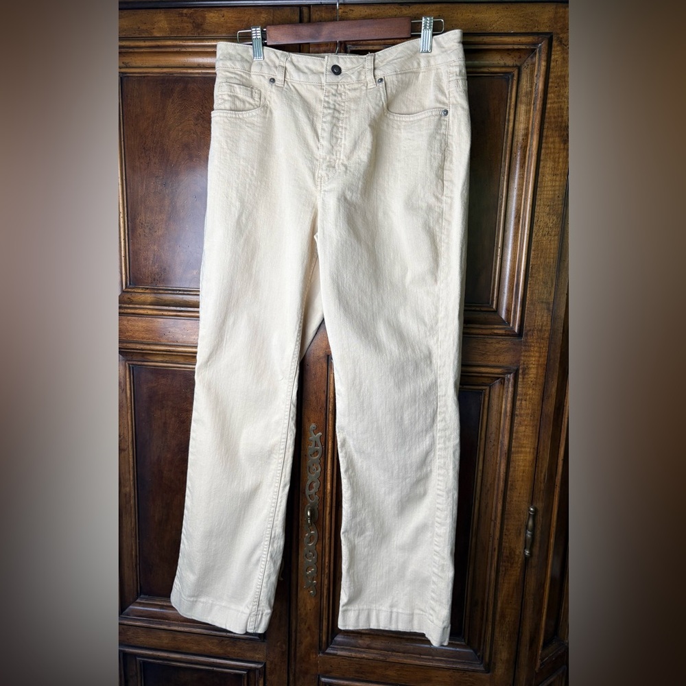 Coldwater Creek Cream Straight Leg Jumpsuits for Effortless Elegance